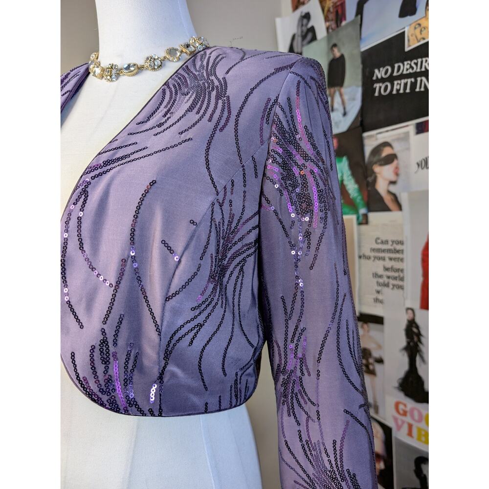 Glitter Cropped Evening Jacket - image 5